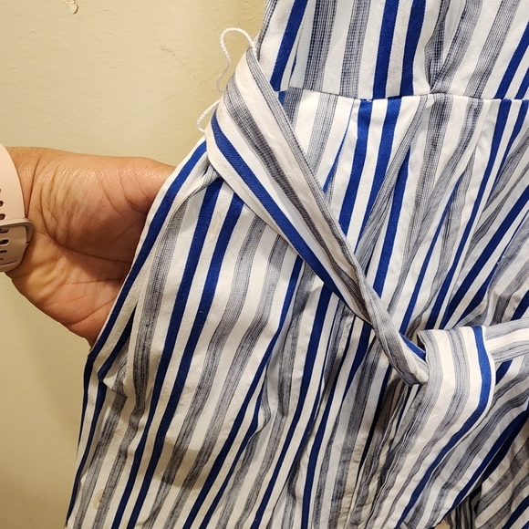 MILLY Stripes Casual half buttons dress size 8 - Picture 7 of 15